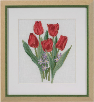 Красные тюльпаны Permin 70-2301, цена 2 503 руб. - интернет-магазин Мадам Брошкина