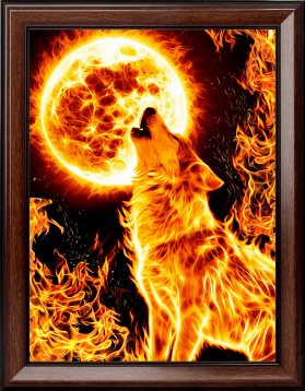 Огненный волк Алмазная живопись 1855, цена 1 771 руб. - интернет-магазин Мадам Брошкина