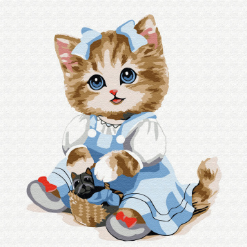 Кошечка с корзинкой Molly KH0461, цена 441 руб. - интернет-магазин Мадам Брошкина