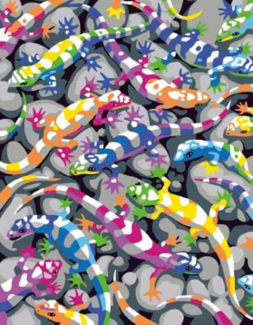 Разноцветные ящерицы Цветной EX5012, цена 825 руб. - интернет-магазин Мадам Брошкина