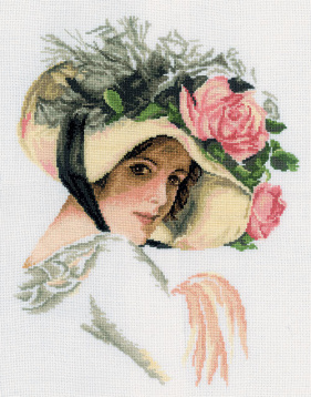 Красавица в шляпке RTO M098, цена 964 руб. - интернет-магазин Мадам Брошкина