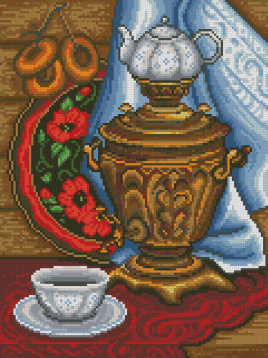 Русское чаепитие Алмазная живопись АЖ.1327, цена 1 529 руб. - интернет-магазин Мадам Брошкина