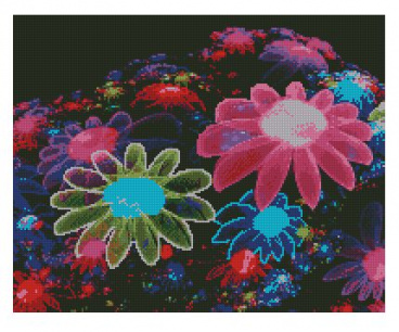 Радужные цветы Алмазная вышивка СК-630(П), цена 3 813 руб. - интернет-магазин Мадам Брошкина