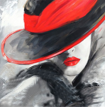 Дама в красной шляпе Molly KH0950, цена 749 руб. - интернет-магазин Мадам Брошкина