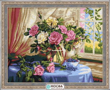 Розы у окна Мосфа 7С-0105, цена 975 руб. - интернет-магазин Мадам Брошкина